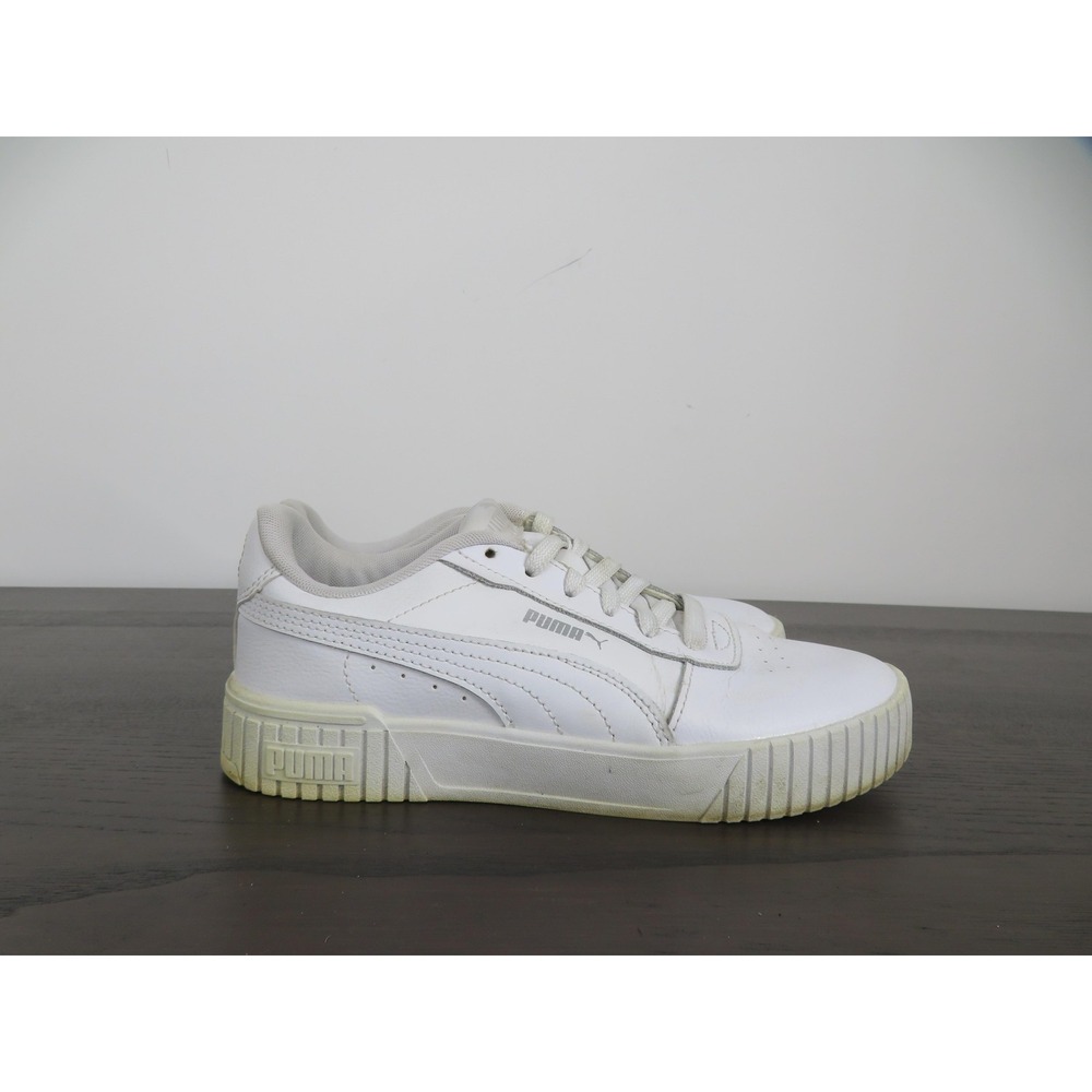 Puma Carina 2.0 Shoes Womens 7.5 White Platform Walking Sneakers 385849-02